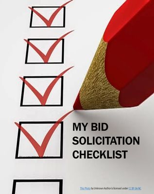 SAM.gov Bid Solicitation Checklist