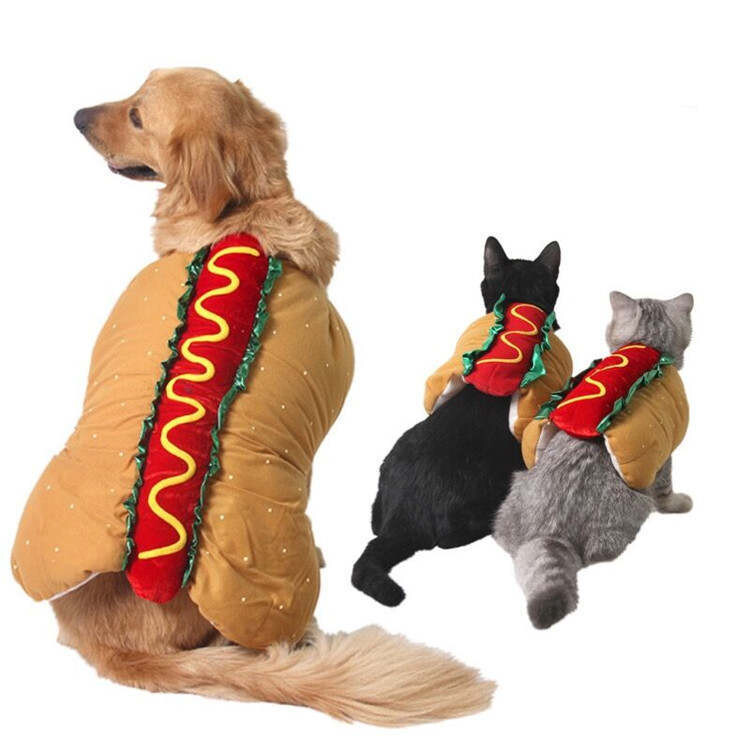 Disfraz Hotdog Para Perro o Gato Salchicha Halloween