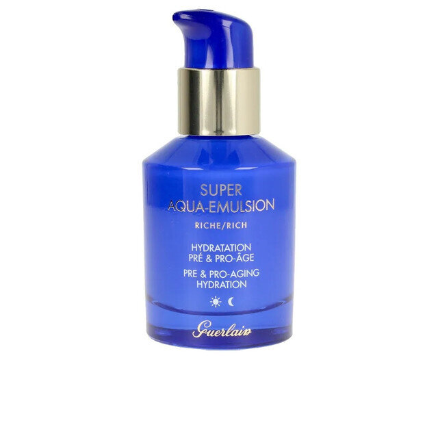 GUERLAIN SUPER AQUA EMULSION PRE &amp; PRO AGING HYDRATION #RICH 50ML