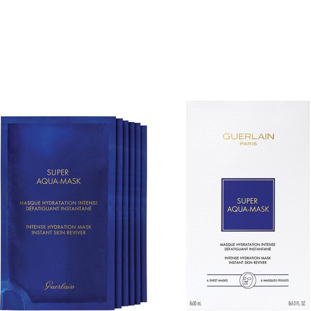 GUERLAIN SUPER AQUA MASK INTENSE HYDRATION MASK INSTANT SKIN REVIVER 6 PCS