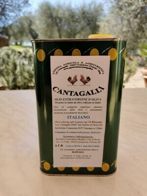 4 OIL CANS/LATTINE 1 LT. ITALIAN Extra Virgin Olive Oil