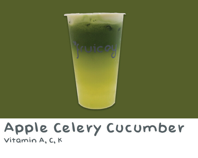 Fresh Green Apple Celery Cucumber Juice