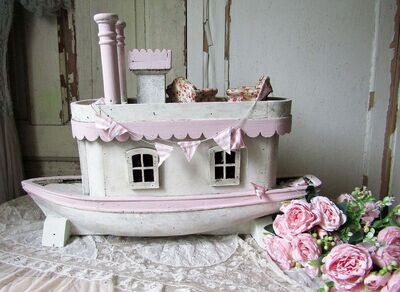 Large wood boat table decor Large wood boat table decor