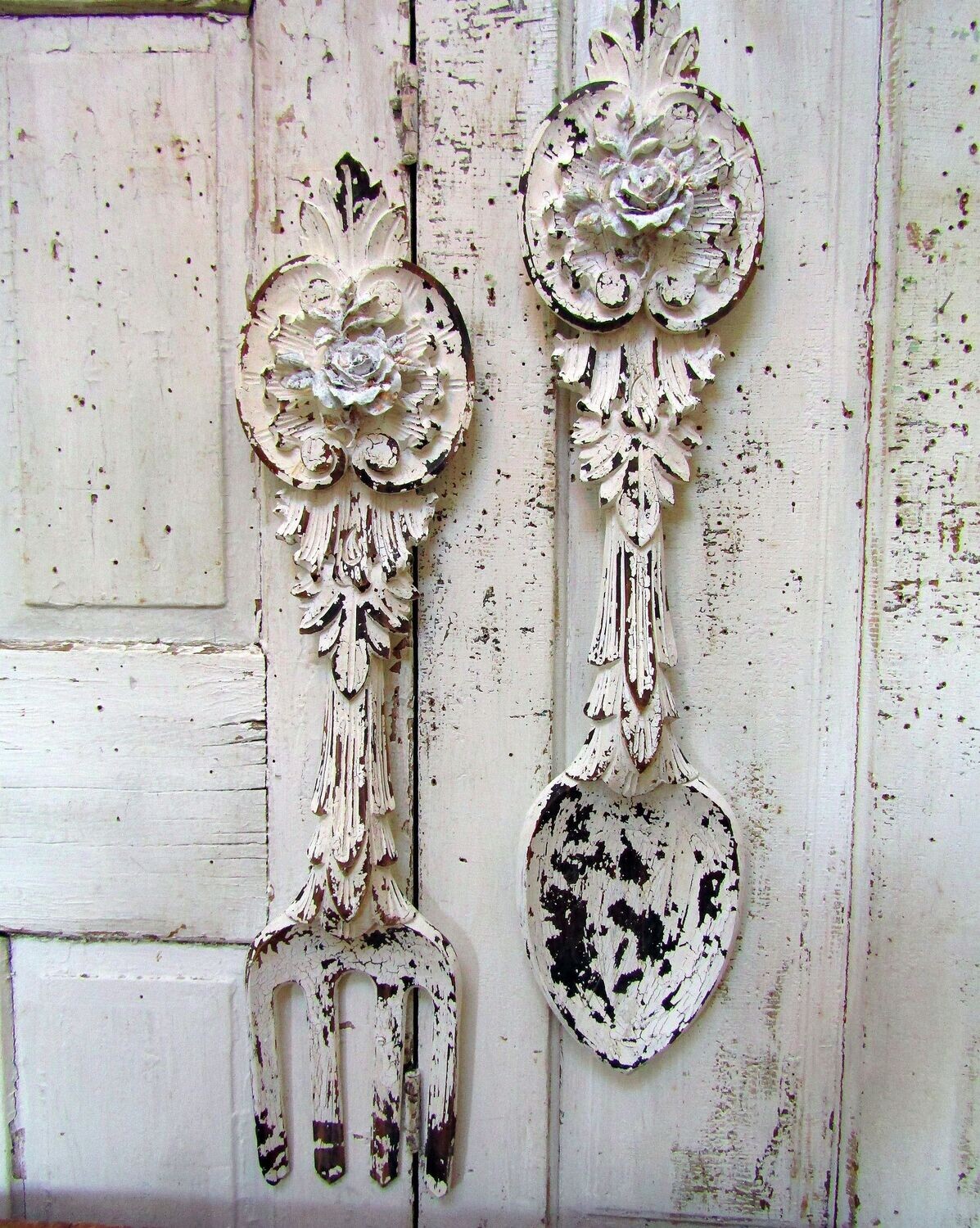 Large fork and spoon wall decor outlet