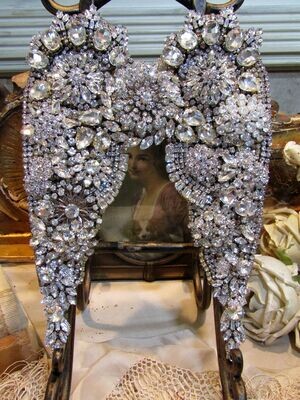 Rhinestone crystal embellished angel wings, wall or table decor Rhinestone crystal embellished angel wings, wall or table decor