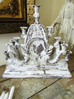 Elephant candelabra, Each candle holder in an elephant trunk Elephant candelabra, Each candle holder in an elephant trunk