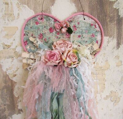 SOLD Shabby chic pastel wall or door decor by Anita Spero Design SOLD Shabby chic pastel wall or door decor by Anita Spero Design