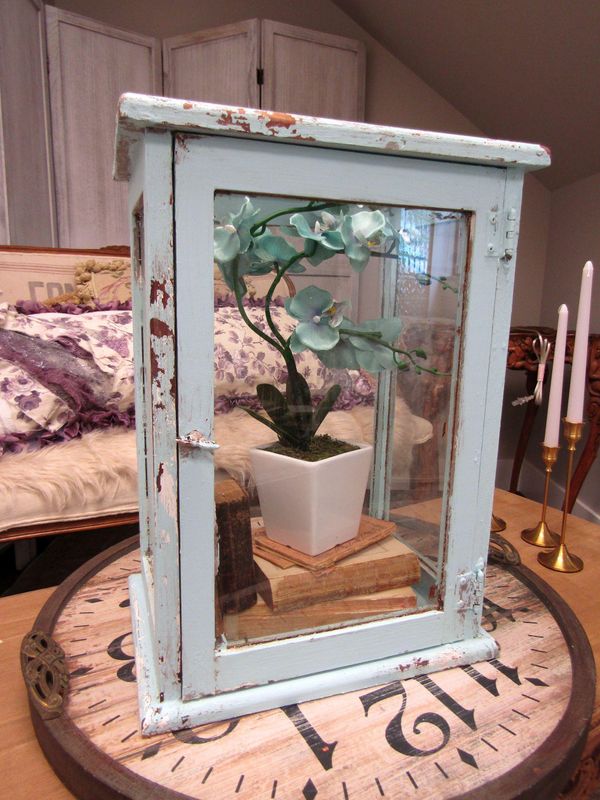 Handmade distressed display case for doll or oddities showcase