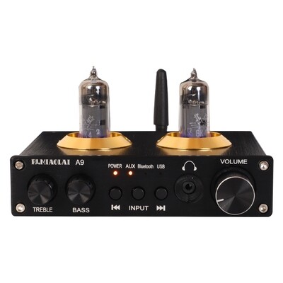 PJ.MIAOLAI   HiFi Audio Stereo Bluetooth 5.0 Receiver, Vacuum Tube Preamp, Headphone Amplifier, USB Music Player