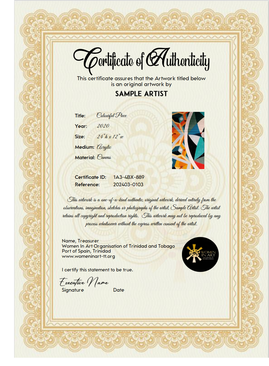 Certificate of Authenticity