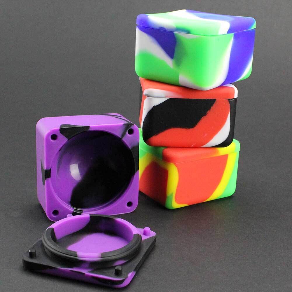 Multicolored 37ml Silicone Cube Container