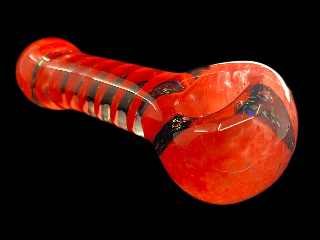 Red Dichroic Glass Pipe
