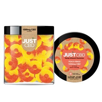 Just CBD Gummies- Peach Rings