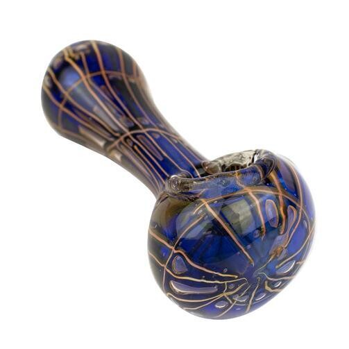Gold Blue Hand Pipe