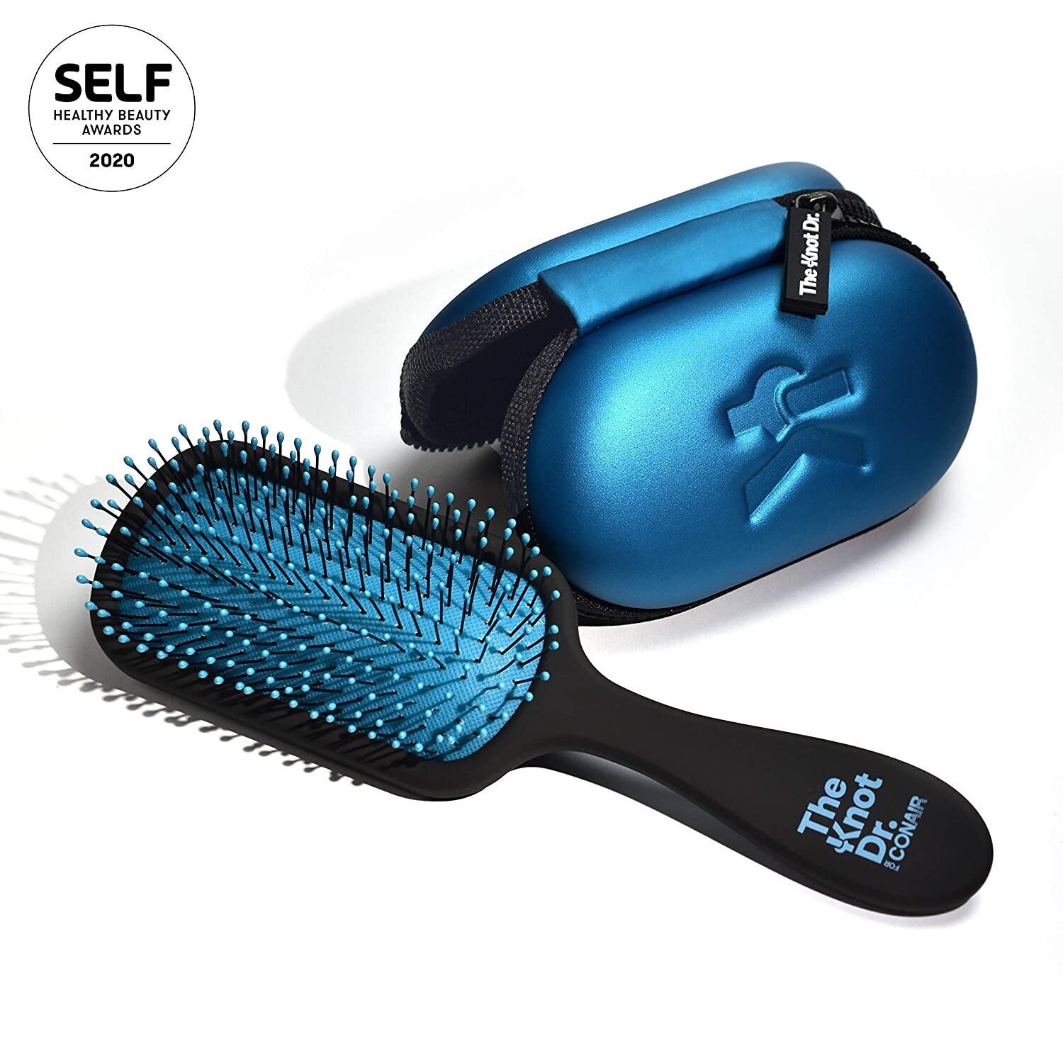 The Knot Dr. for Conair The Pro Detangling Hair Brushes with Case - Blue