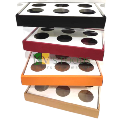 Premium 6 Cavity Cupcake Boxes (Set of 5 Boxes)