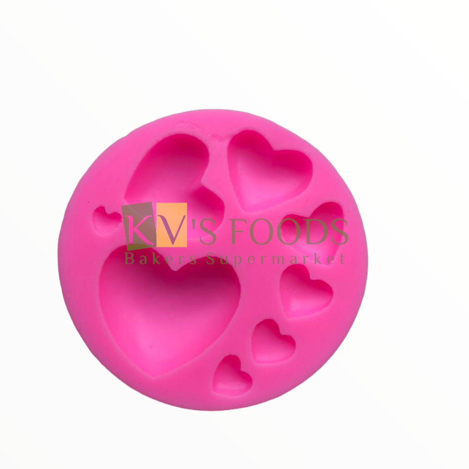 Silicone 8-Cavity Different Sizes Love Heart Shape Suitable for Fondant & Gum Paste