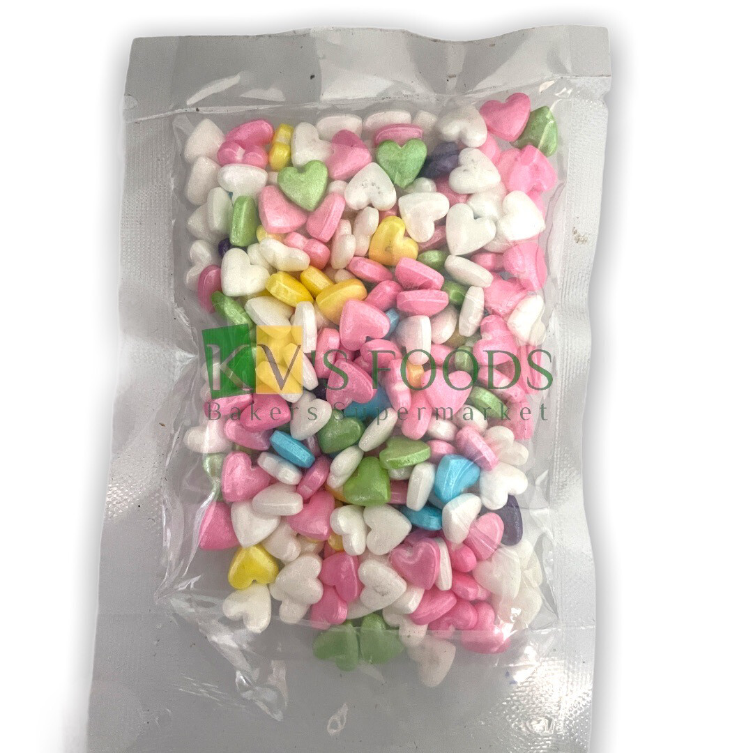 Imported Multicolor Hearts Edible Confetti Sprinkles for Cake and Dessert Decoration