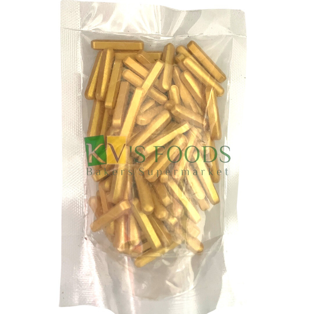 Metallic Gold Roads Edible Confetti Sprinkles for Cake and Dessert Decoration