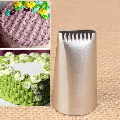 Stainless Steel Basket Weave Icing Pipping Cake Nozzle