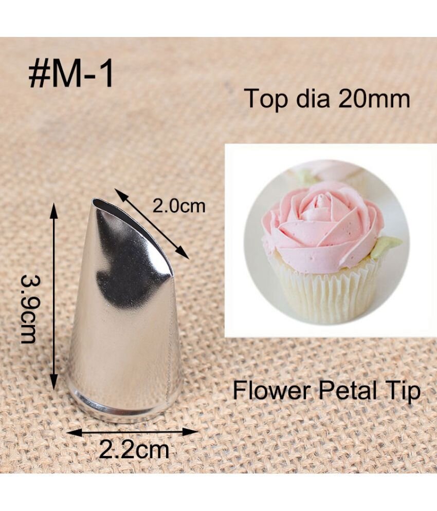 Generic M1 Rose Petal Stainless Steel Pastry Icing Piping Nozzle Tip Cake Decoration Tools