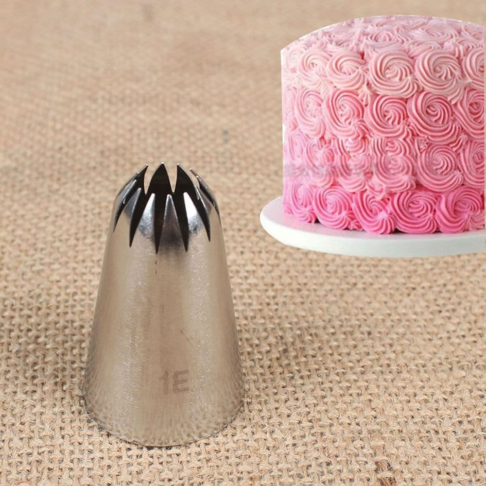 1E Large Size Stainless Steel Icing Piping Nozzle Cake Decoration Tools