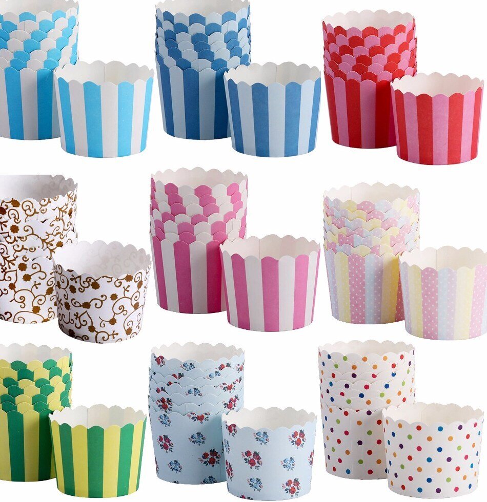50 PC Oil Proof Muffin Cupcake Paper Cup Cake Baking Cup Cake Tools