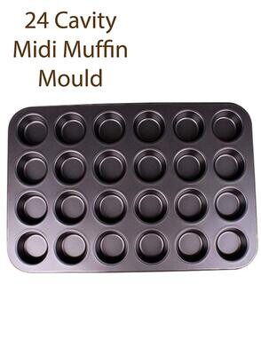 24 Cavity Non-stick Midi Muffin Baking Tray