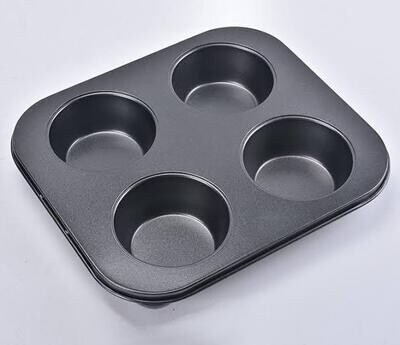 4 PCs Cavity Non-stick Muffin Cup Cake Baking Tray