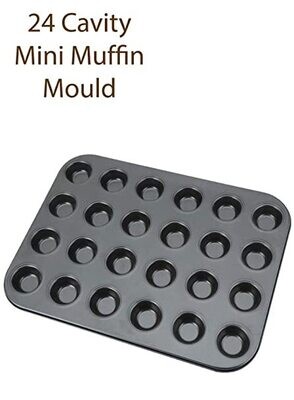 Non-Stick 24 Cavity Mini Muffin Tart Cup Cake Mould