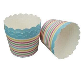 50 PC Big Rainbow Oil Proof Muffin Cupcake Paper Cup Cake Baking Cup Cake Tools