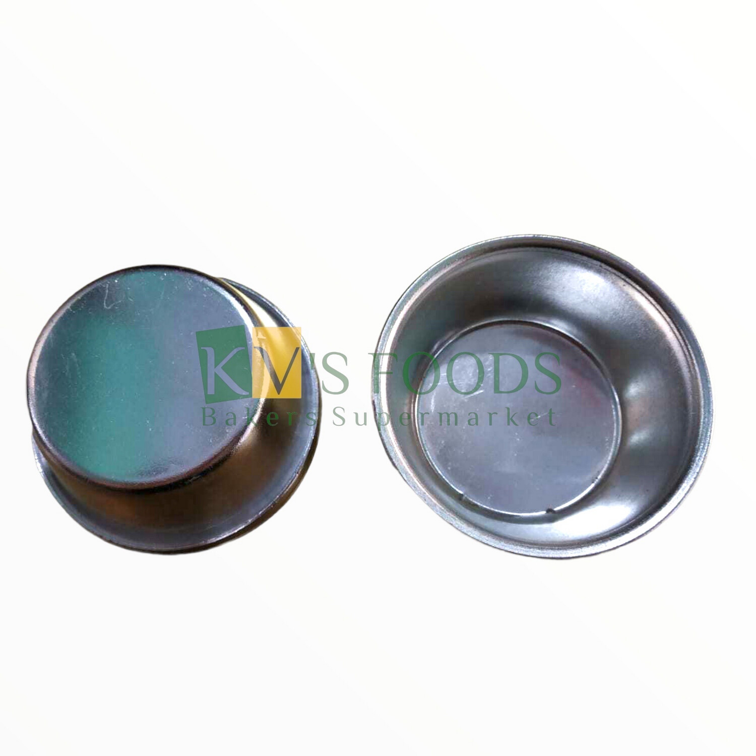 2 PC Aluminum Round Cup Cake Muffin Jelly Pudding Mould 7 Cm Diameter