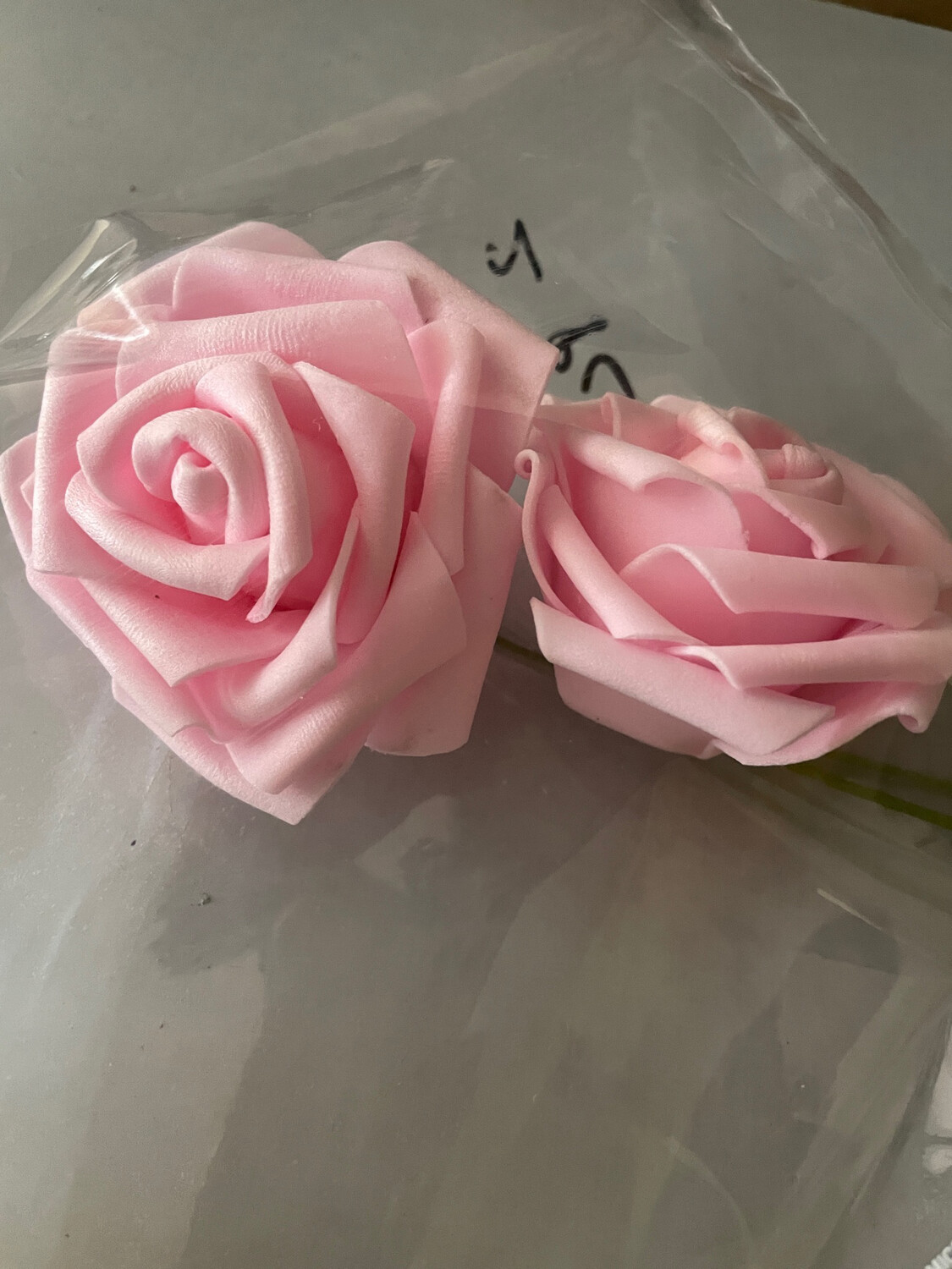 3.5” Non-edible Artificial Pink Rose Set Of 2 Flowers for Cake Decoration | Wedding Cake Flower | Packaging - KV’s FOODS