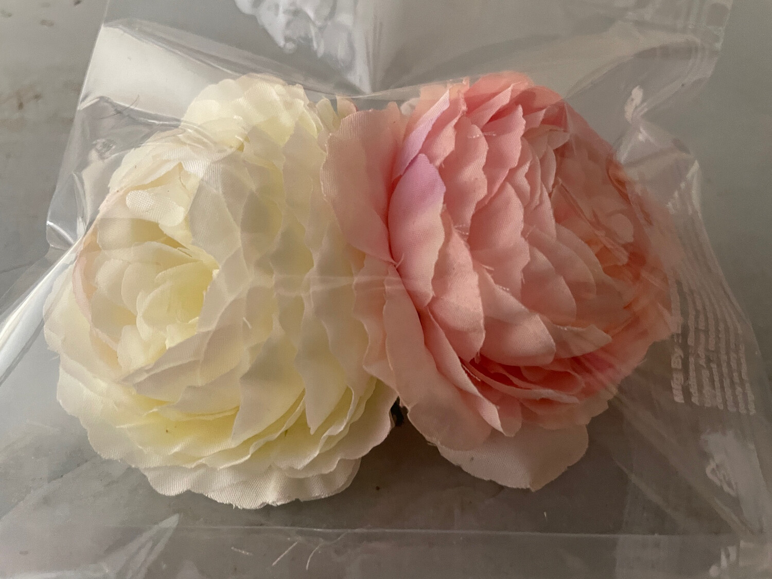 4” Non-edible Artificial Peony Rose Set Of 2 Flowers for Cake Decoration | Packaging - KV’s FOODS