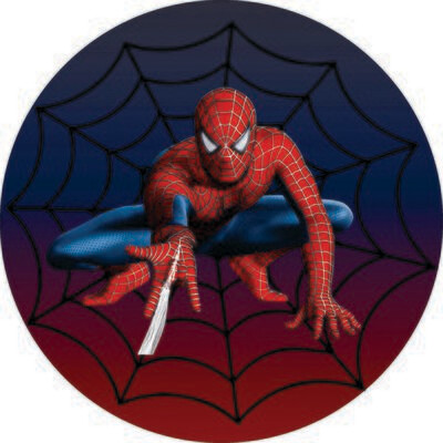 Spider Man Round, Photo Print Paper Cutout for Cake Topper, Cake Decoration Topper Prints, Printable Sheet, Sugar Sheet, Wafer Sheet Printout