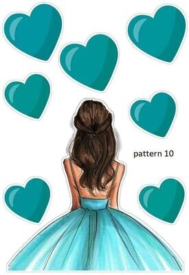 Girl Cutout with Hearts