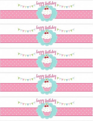 Happy Bday Cake Border, Photo Print Paper Cutout for Cake Topper, Cake Decoration Topper Prints, Printable Sheet, Sugar Sheet, Wafer Sheet Printout