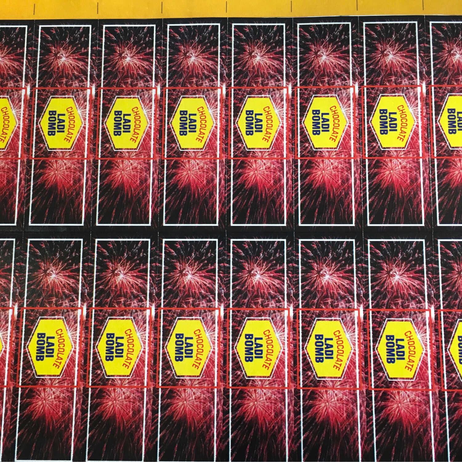Diwali Cracker Chocolate Precut Sticker Rocket 40Pc In 1 Sheet A4