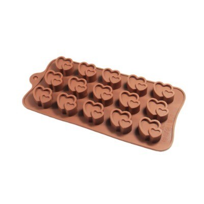 15 Cavity Double Heart Shape Silicon Chocolate Mould