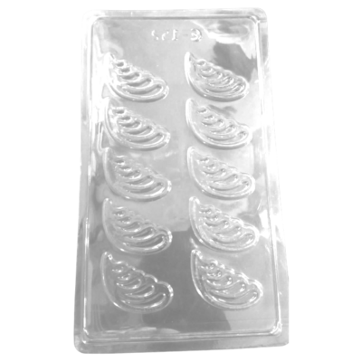 Leaf Garnishing Chocolate Mould Pattern 3 PVC 10 Cavity - KV's FOODS