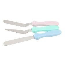 3-in-1 Set of Palette Knife Multi-Function Stainless Steel Cake Icing Smoother Angular Spatula Knife Set, Multicolor