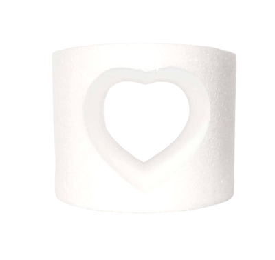 Designer Styrofoam Cake Dummy with Centre Heart cutout to add Layers to Your Cake for Your Big Birthday Cakes/Wedding Cakes/Anniversary Cakes (Size- 8x6 inch), Fake Cake Structure