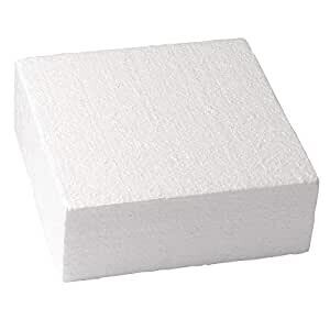 Styrofoam Square Cake Dummy, 8X2 Inch