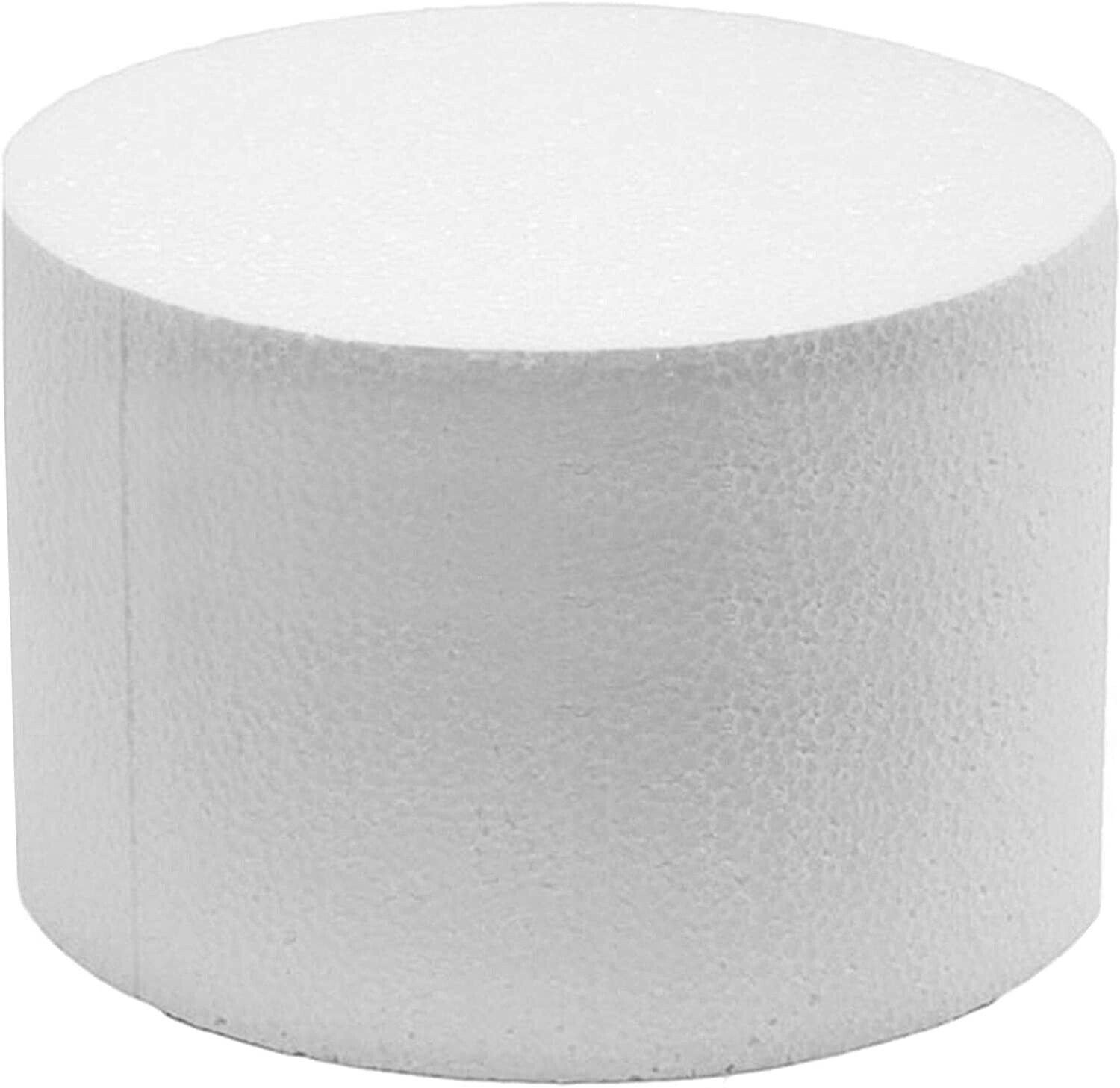 Styrofoam Round Cake Dummy, 5X4 Inch, Fake Cake Structure, Practice Dummy Cake, Non-Edible Display Cake