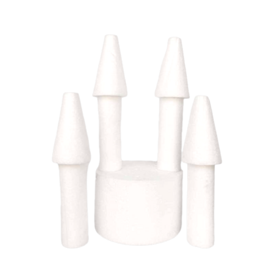 Styrofoam Pillar Dummy Set (Pack of 4) for Castle Designer Cake (Size- 10 x 6 inch)