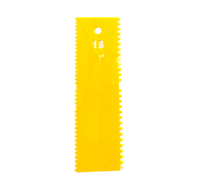 2 in 1 Tall Decorating Comb, Icing Smoother, Cake Edge Design Tools, Sawtooth, ridges Texture Cake Scraper square Pattern - Yellow