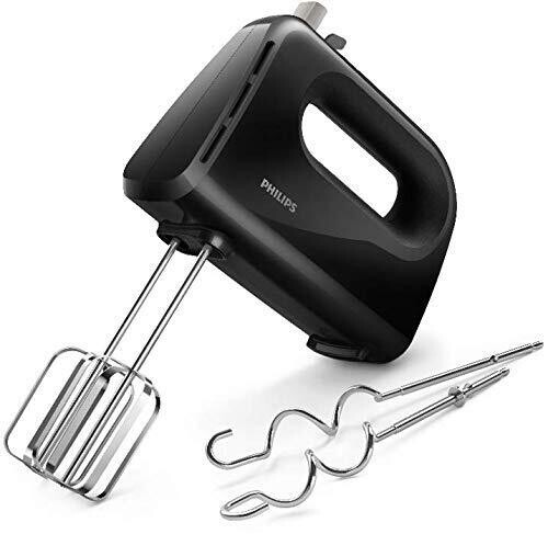 Philips HR3705/10 300 Watt Lightweight Hand Mixer, Blender with 5 speed control settings, stainless steel accessories and 2 years warranty