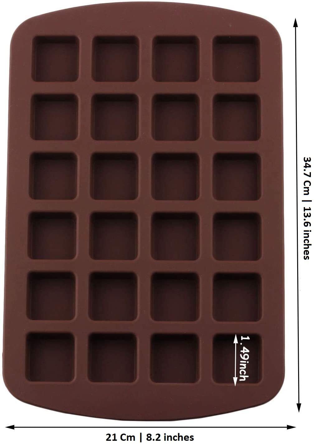 QDCFY Chocolate Molds (24 in 3 shapes),Chocolate Candy Silicone Mold 24-Pack with 3 Shapes, Baking Ice Cube Dropper Mold, Candy Silicone Mold, High and