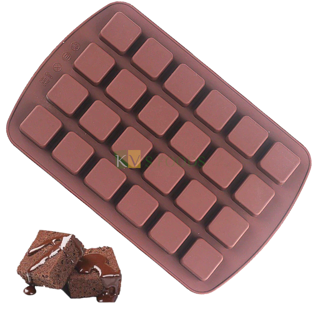 24 Cavity Big Square Silicone Chocolate, Candy, truffle, Brownie, Ice Cube Tray, Grid ,Hard Candy, Pralines Gummy Jelly, Soap DIY Mould