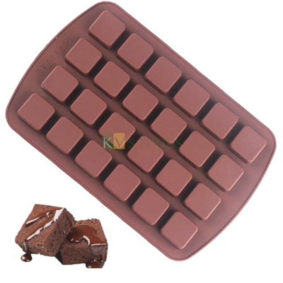 24 Cavity Big Square Silicone Chocolate, Candy, truffle, Brownie, Ice Cube Tray, Grid ,Hard Candy, Pralines Gummy Jelly, Soap DIY Mould